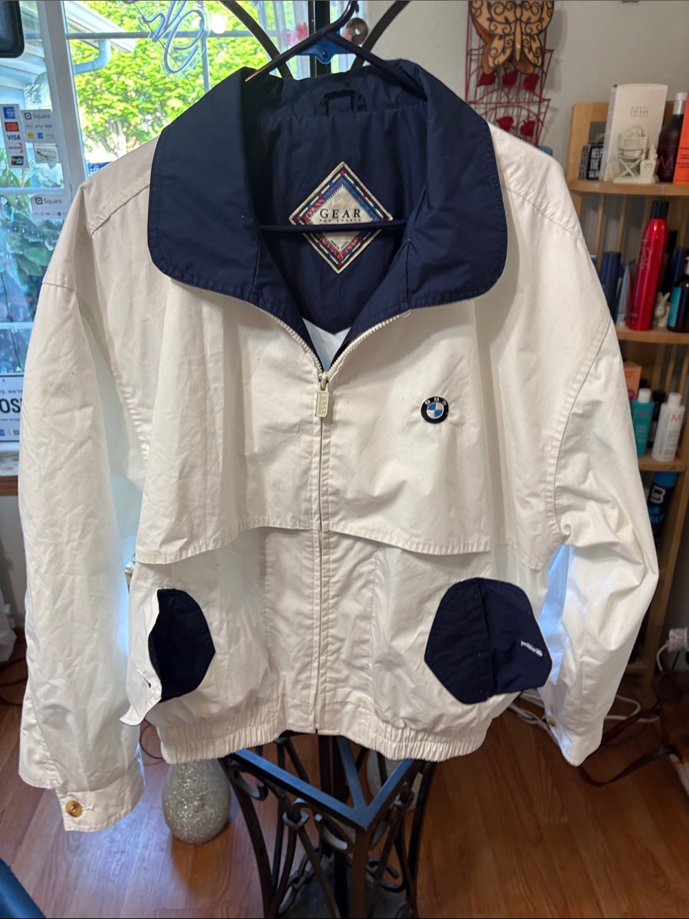 Gear For Sports White and Navy Windbreaker Jacket.